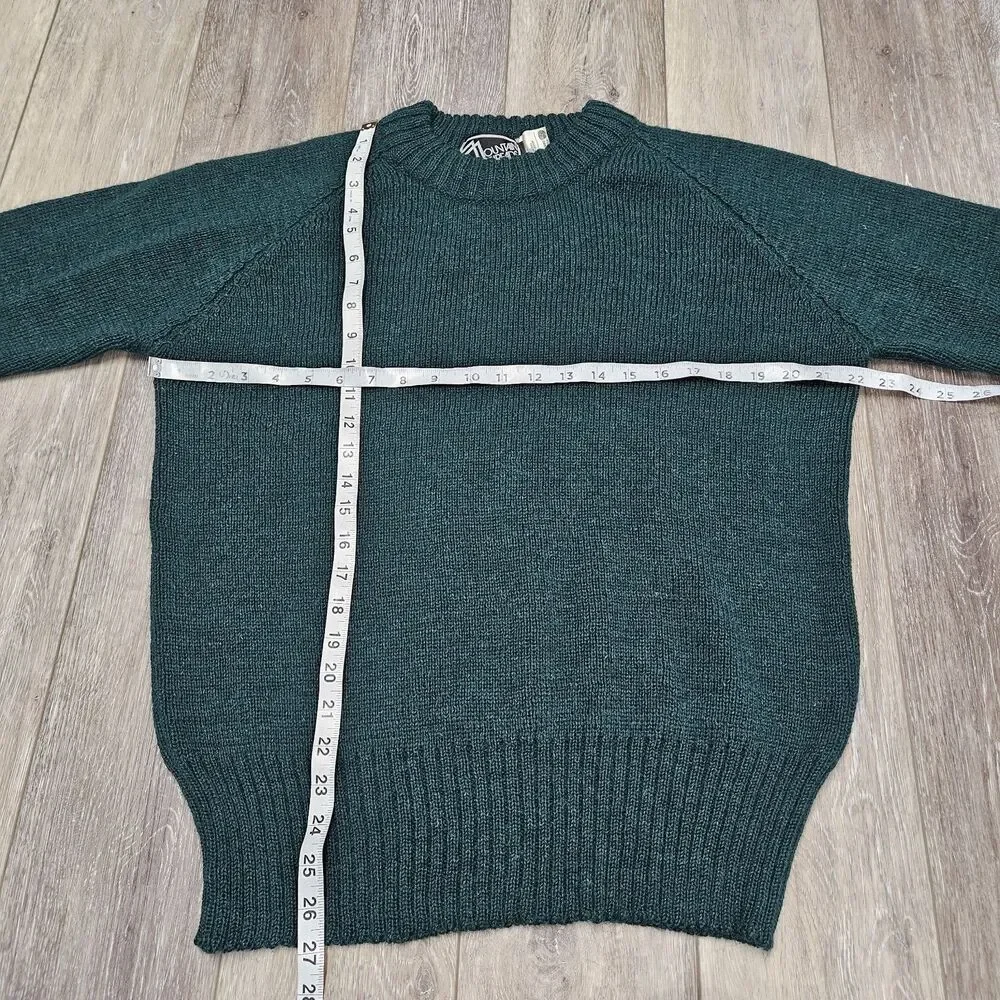 Mountain Thread Vintage British Wool Pullover Sweater Hunter Green Men's Large - Picture 2 of 7